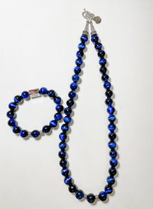 Men's Denim Necklace & Bracelet Set