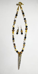 Safari Necklace & Earrings Set
