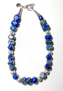 Lapis Lazuli Necklace & Earrings Set