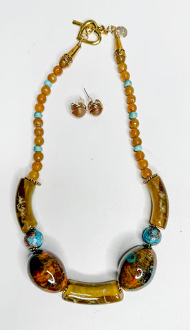 Tribal Necklace & Earrings Set