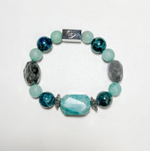 Load image into Gallery viewer, Aquamarine Necklace, Earrings, and Bracelet Set
