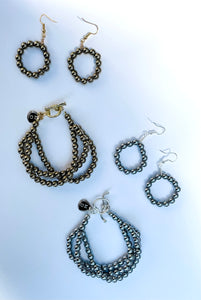 Chic Earrings and Bracelet Set
