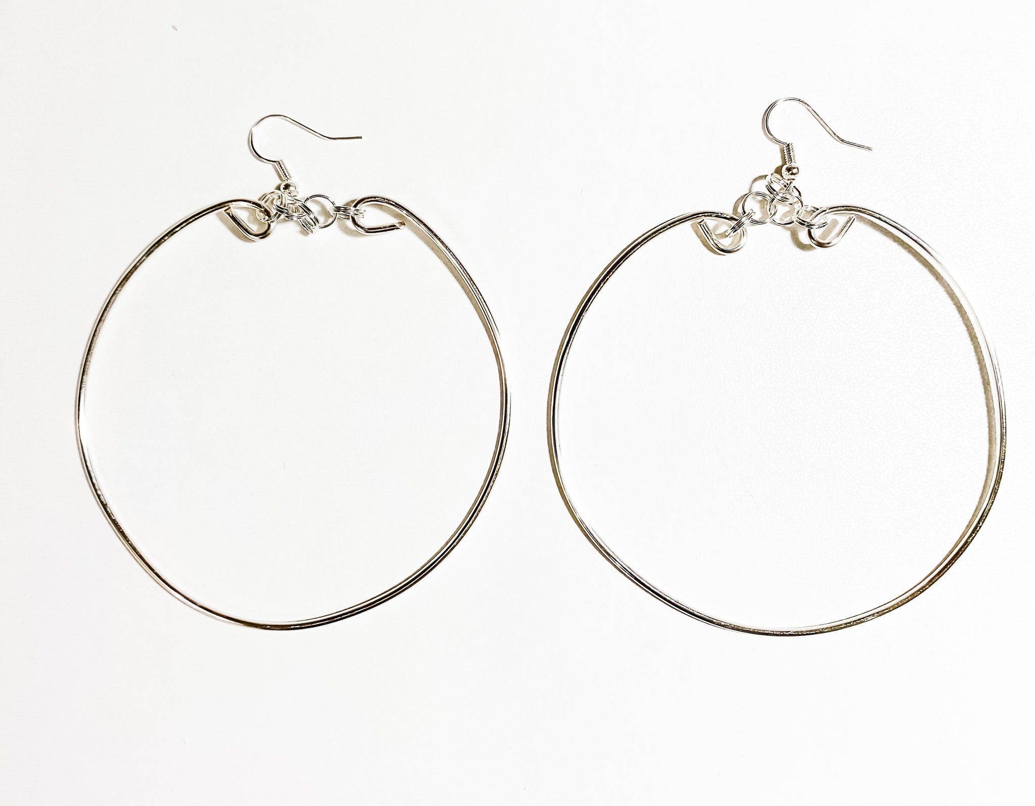 Sterling Silver Large Hoop Earrings