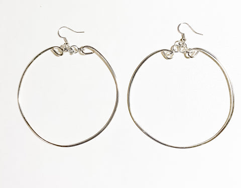 Sterling Silver Large Hoop Earrings