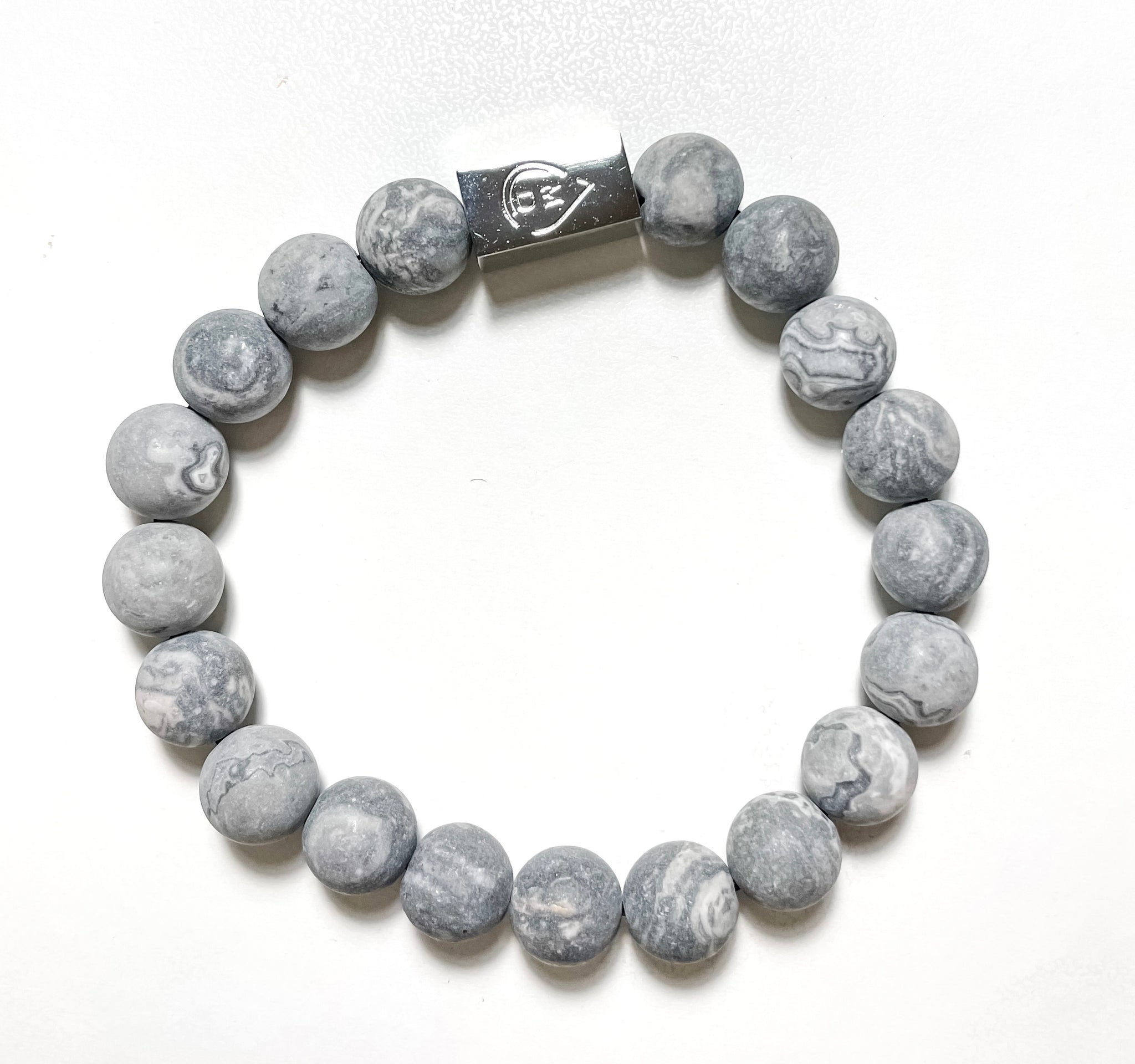 Matte Grey Jasper Bracelet