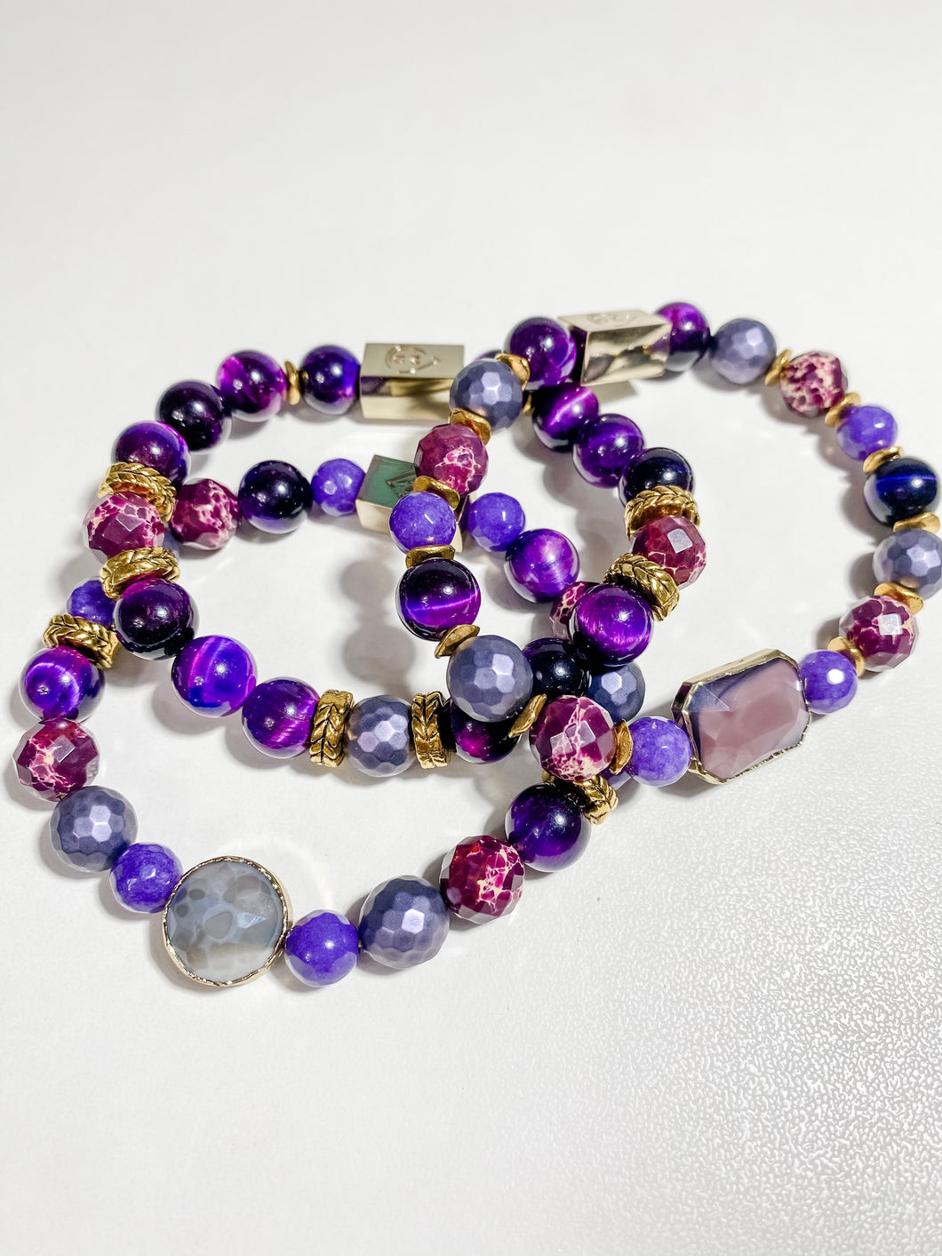 Purple Bracelets Set