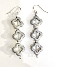 Load image into Gallery viewer, Silver Rose Earrings
