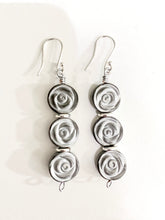 Load image into Gallery viewer, Silver Rose Earrings
