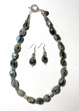 Load image into Gallery viewer, Labradorite Necklace &amp; Earrings Set

