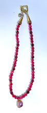 Load image into Gallery viewer, Magenta Necklace, Earrings, and Bracelet Set
